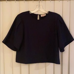 Navy Crop Top